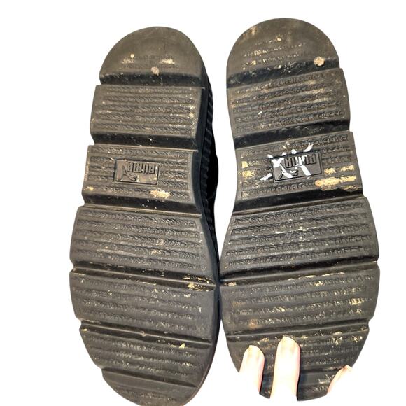 PUMA 9 Black Women's Ankle Boots 2 Inch Platform Heavy Quality Shoe - Picture 8 of 9